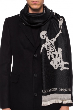 Reversible scarf with skeleton motif, zdjęcie 2 Reversible scarf with skeleton motif od Alexander McQueen